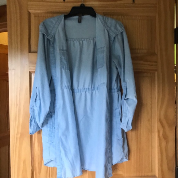 Kenneth Cole Long Denim Shirt/Coverup - Picture 3 of 7